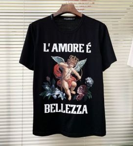 注目が集まる2019夏季新作 個性的なスタイリング Dolce&Gabbana ドルチェ＆ガッバーナ 2色可選  半袖Tシャツ