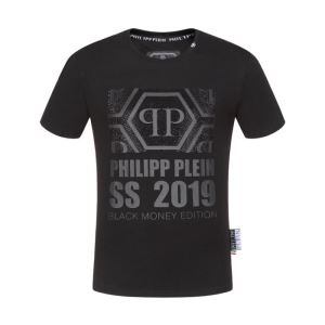 この夏を迎える人気新作 フィリッププレイン呼び声が高い新名品 PHILIPP PLEIN 話題沸騰中の2019夏季新作 2色可選 半袖Tシャツ
