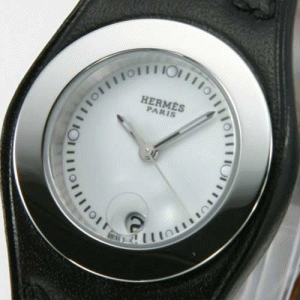 エルメス時計 「VIPセール」 HA3.210.130/INO アーネ レザー ブラック/ホワイト シンプルな個性が光る