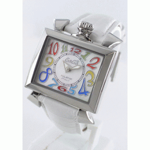 【即納OK】日本限定ガガミラノ 時計コピー 最新作ナポレオーネ40mm 6030.1 レザー ホワイトシェル