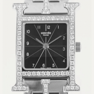 エルメス気になる時計 Hウォッチ コピー HH1.230.361/4808 ダイヤモンド ブラック激安最高品質