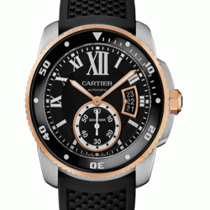 カルティエ カリブル スタイリッシュ W7100055 ドゥ ブラック ダイバー腕時計