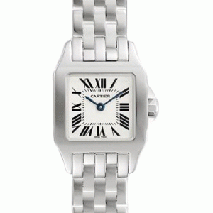 群を抜くカルティエ サントス コピー W25064Z5 ドゥモワゼル SM ホワイト腕時計レディース