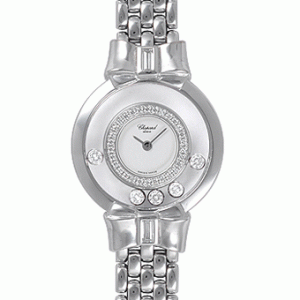 シックな色使いショパール時計偽物 ハッピーダイヤ  20/5512 リボン ホワイト可愛い
