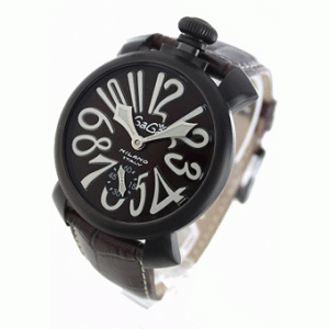 2018注目すべき時計ガガミラノ 新作マニュアーレ48mm コピー 5012.4 手巻き スモールセコンド レザー ダークブラウン