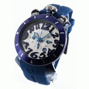 品質保証お得ガガミラノ時計新品 クロノ48mm スーパーコピー 6053.1 ラバー ブルー/シルバー最高定番上品