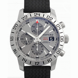 ヴィンテージな風合い ショパール 16/8992-3022 ミッレミリア GMT ハイクオリティークロノ グレー腕時計