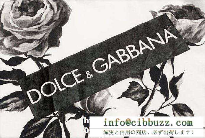 驚きの破格値安い　ドルガバ 通販半袖ｔシャツスーパーコピー　描き花プリントDolce&Gabbanaコピー　滑らかなタッチ2019新入荷