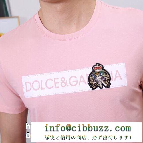 さりげないデザイン　ドルガバ コピー半袖ｔシャツスーパーコピー　Dolce&Gabbana通販長時間の着用穿き心地　カジュアルなデザイン