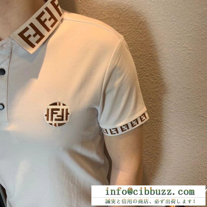 FENDI フェンディ 半袖tシャツ 2色可選 ファッション感度の高い 一目惚れ必至2019夏季セール