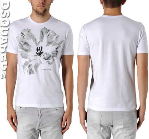 プチプラファッション通販 dsquared2 ディースクエアード メンズ 半袖tシャツ アイリスプリント 3色可選.