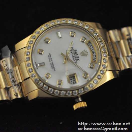 大人気美品 rolex ロレックス腕時計メンズゴルードウォッチコピー 白文字盤 日付表示メンズ時計