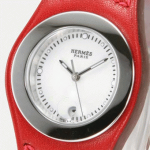 美しい女性向けエルメス 時計 HA3.210.130/GRM アーネ レザー大注目赤色