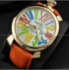 限定アイテム ガガミラノ腕時計 GaGaMILANO マヌアーレ クロノ 48 SS(PVD) 男性用腕時計 インデックス.