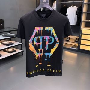 今風の着こなし新品 Tシャツ/半袖PHILIPP PLEIN 夏に良く似合うちょっと新品  2色可選フィリッププレイン